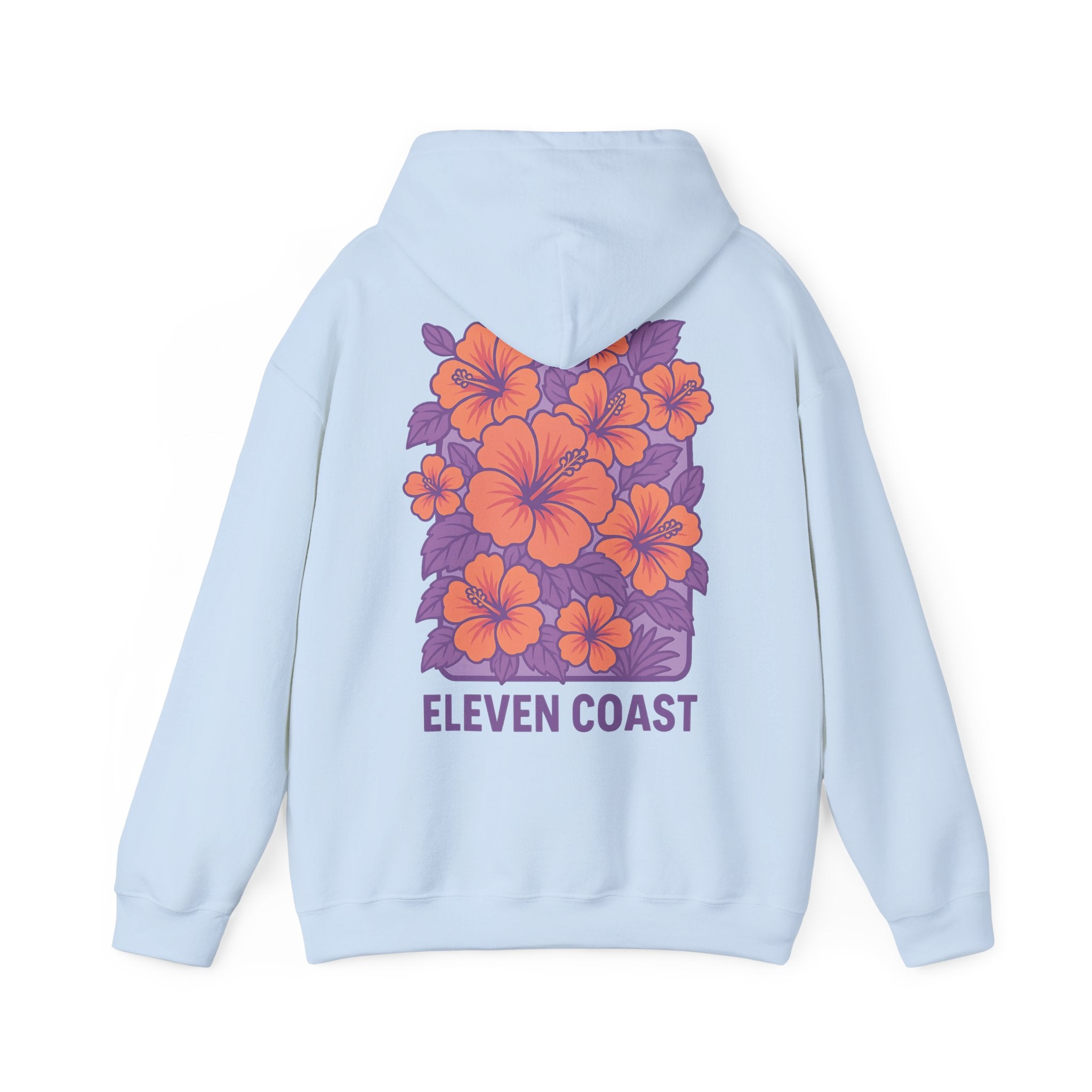 Floral Hibiscus Hoodie For Women Lavender