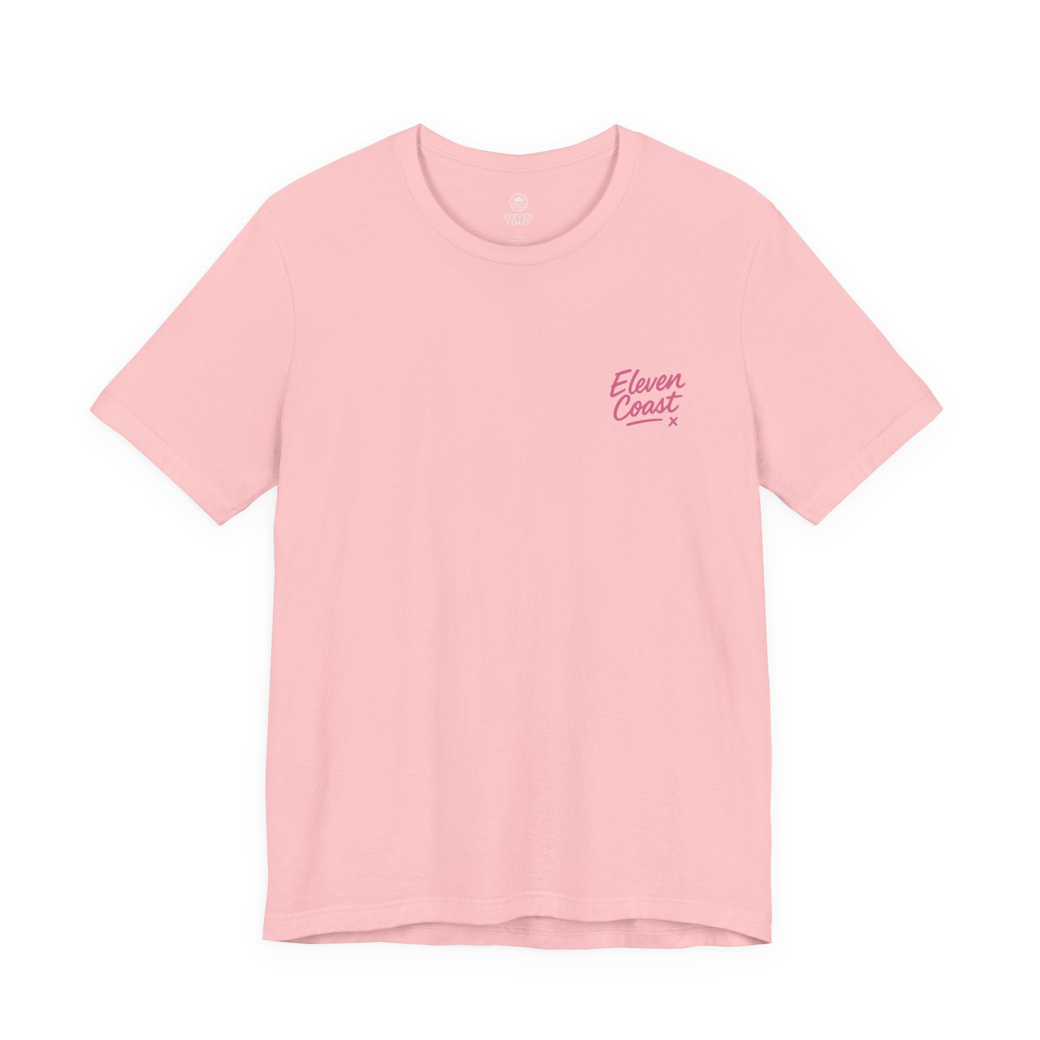 Men's Stilt Hut T-Shirt Pink Badge