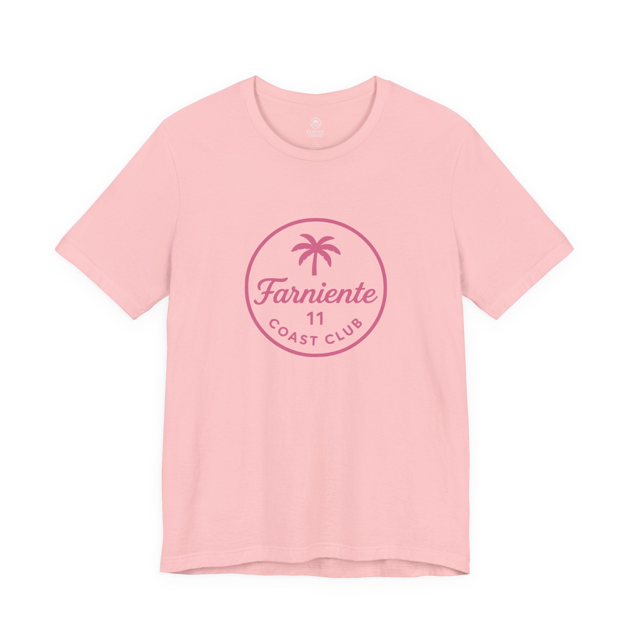 Men’s Palm Tree Badge T-Shirt Pink #en:color_pink,fr:couleur_rose