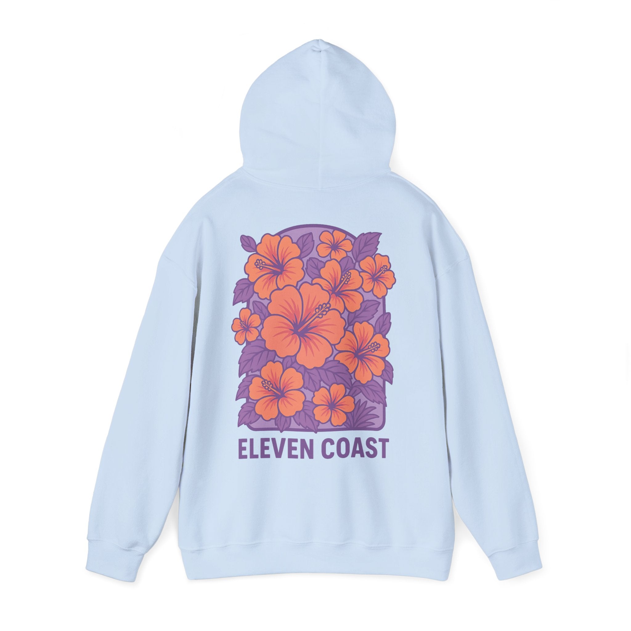 Floral Hibiscus Hoodie For Women Lavender