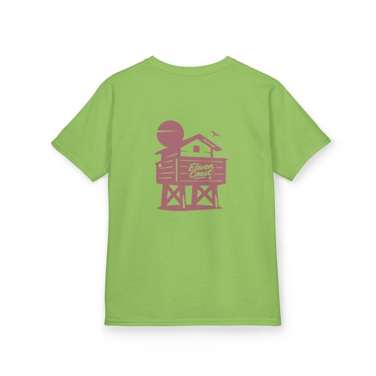 Kids Beach Chalet Tee Rosewood Red