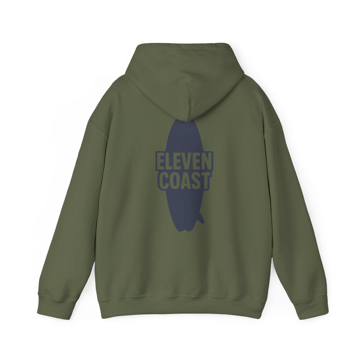 Navy Hoodie Men Bold Surfboard Design