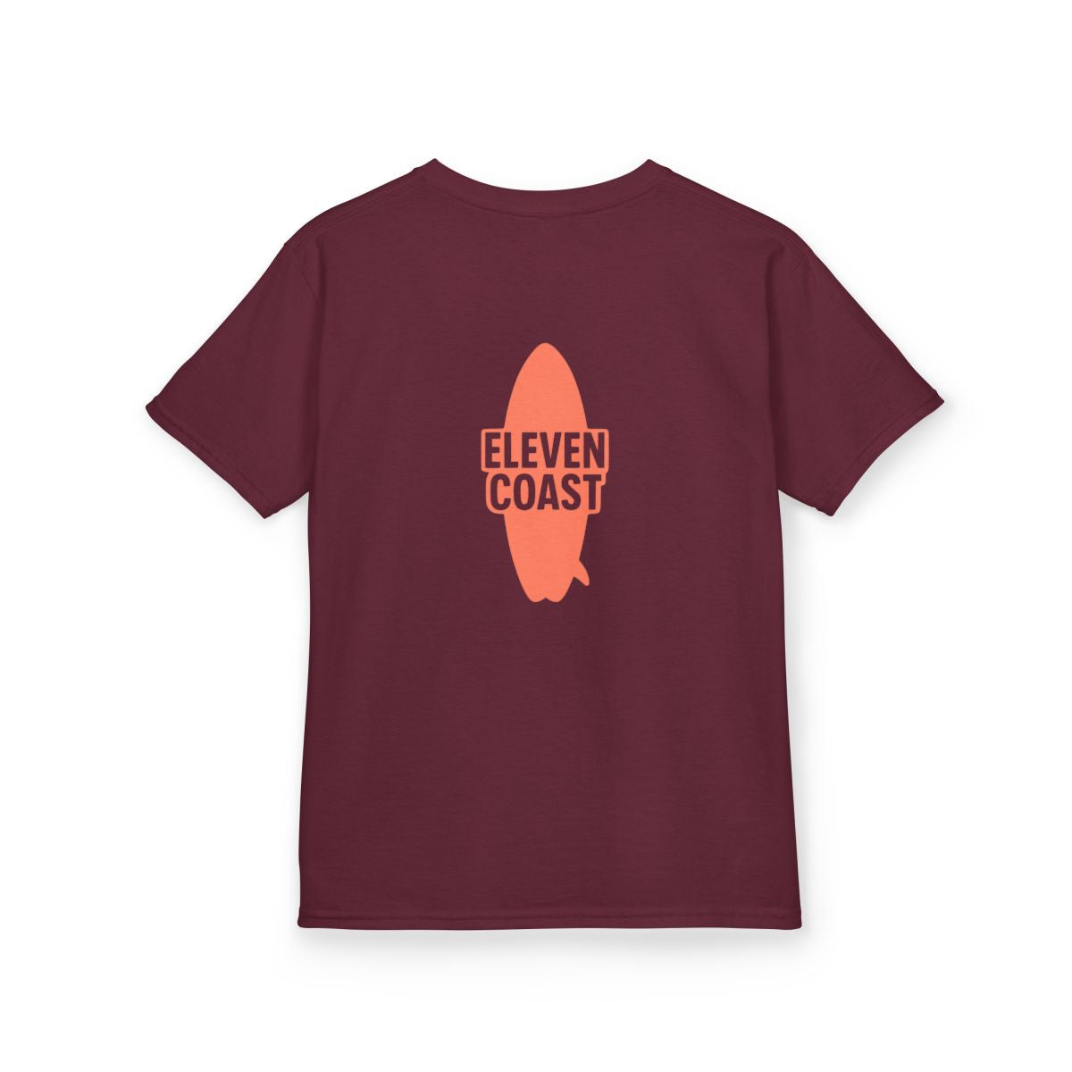 Kids Orange Surfboard Tee Top