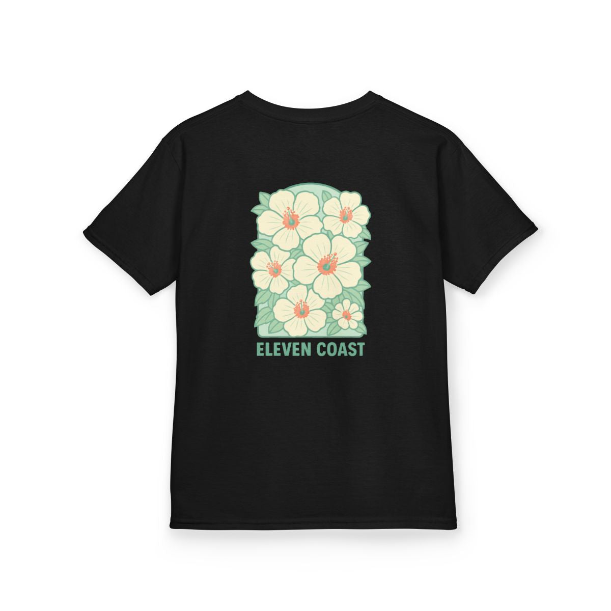 Kids T-Shirts Hibiscus Floral Tee Green