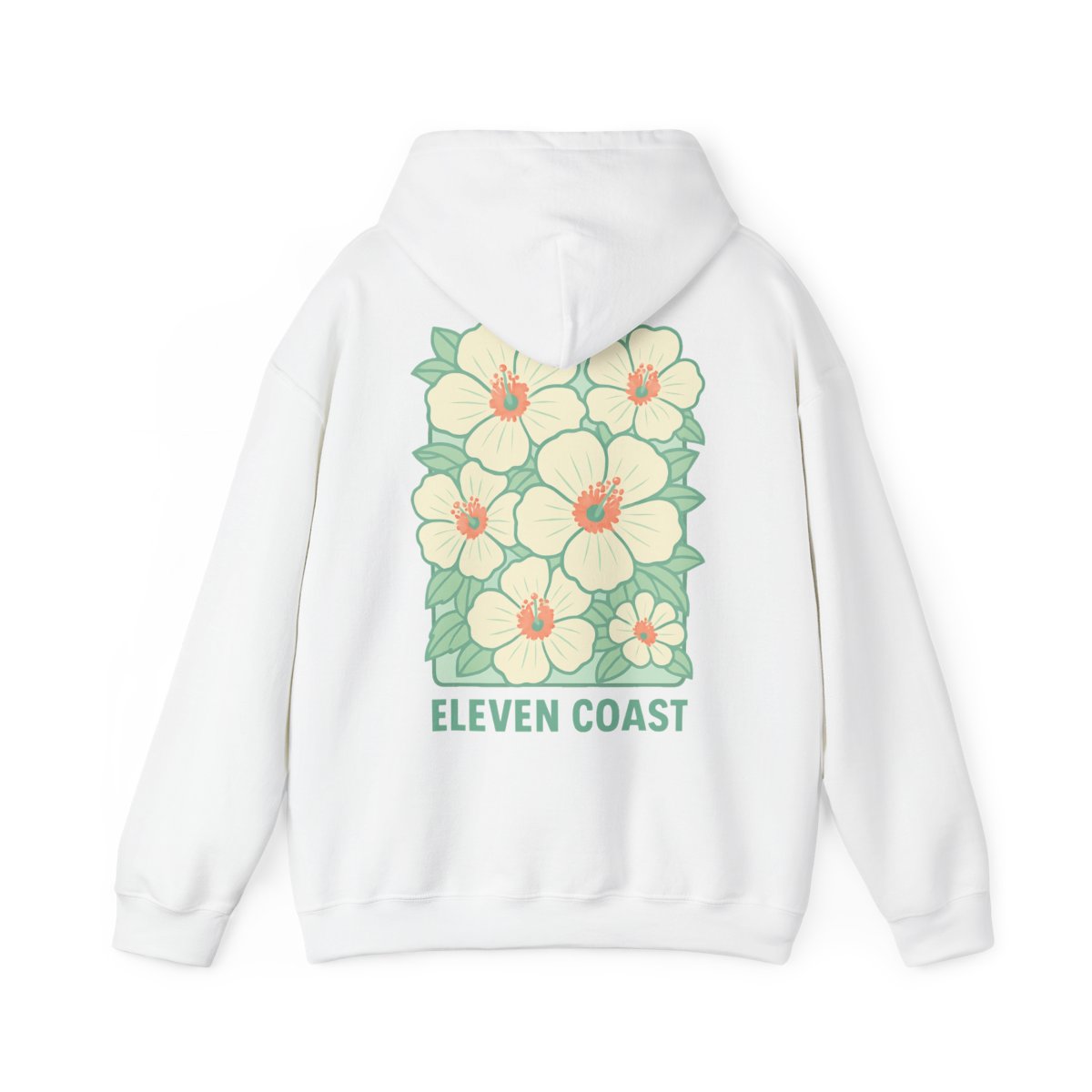 Hoodies For Women Trending Floral Dawn Breeze Green #en:color_white,fr:couleur_blanc