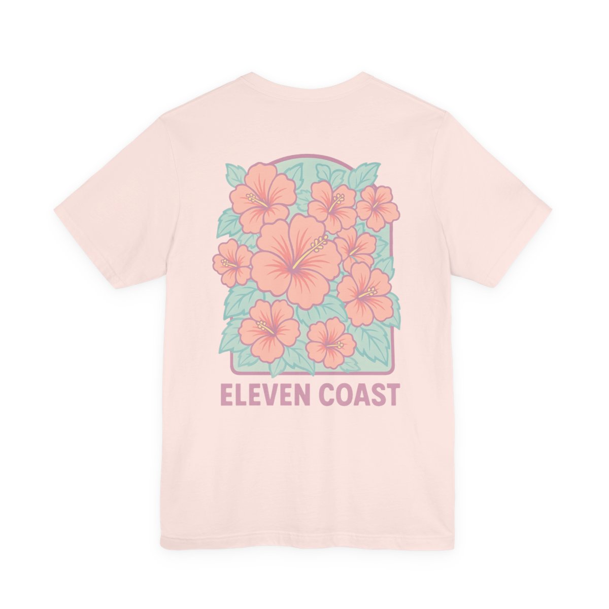 Men's Hibiscus Floral T-Shirt Dawn Pink