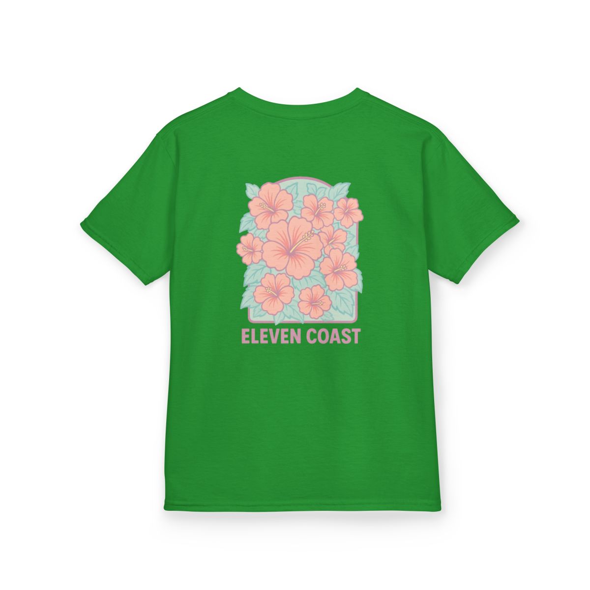 Kids Floral Hibiscus Shirt Pink #en:color_irish-green