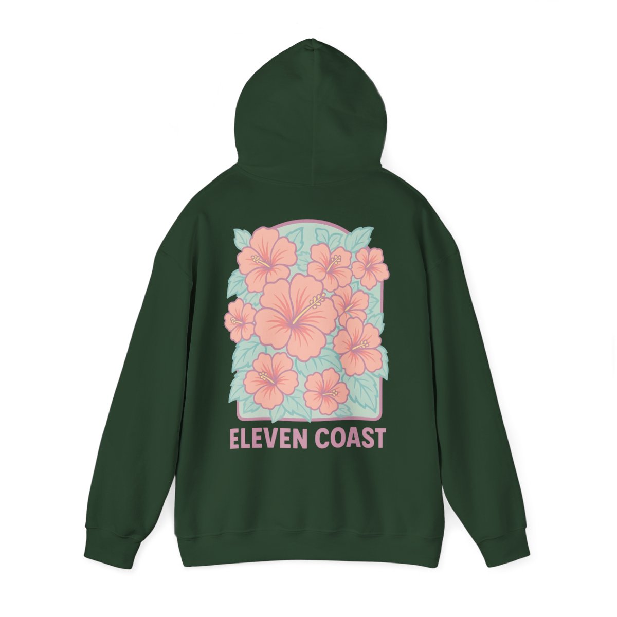 Hibiscus Floral Pink Hoodie For Men