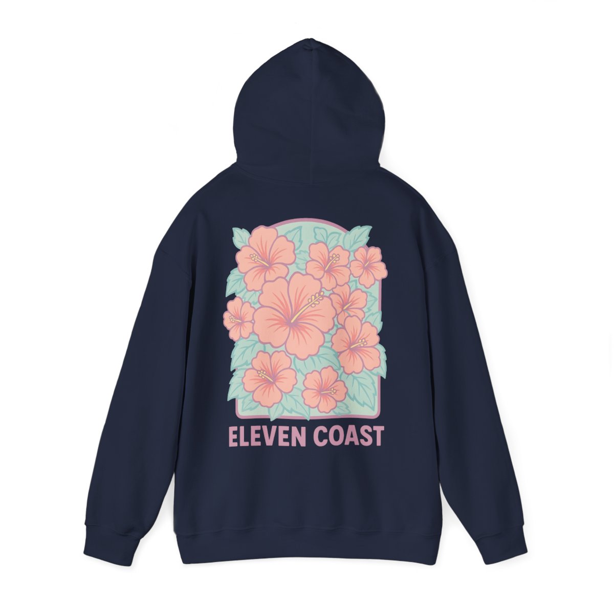 Hibiscus Floral Pink Hoodie For Men