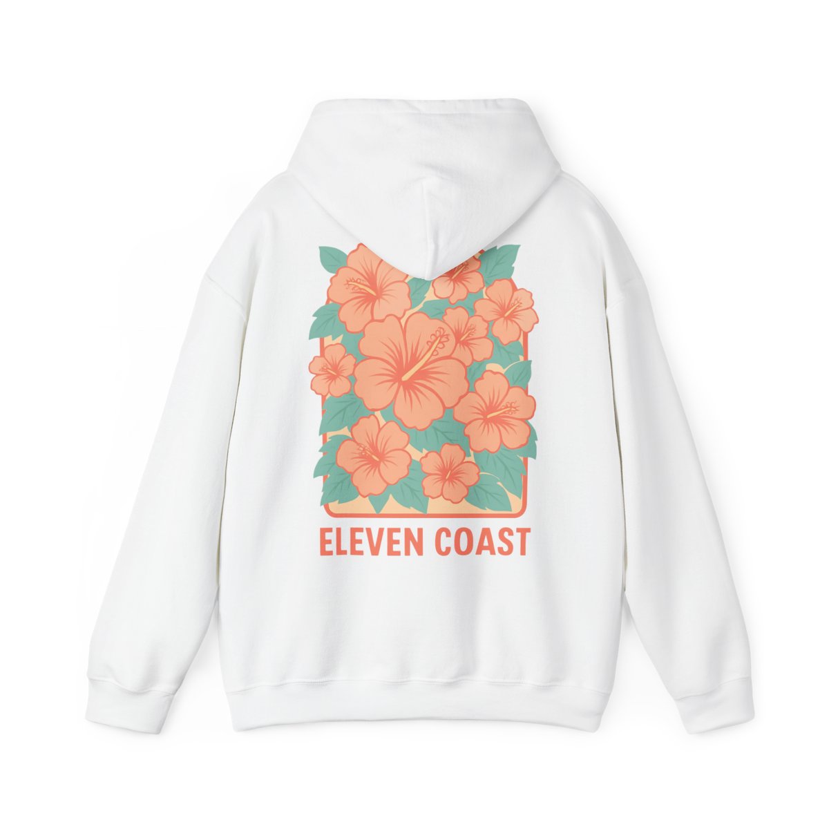 Men's Floral Orange Hoodie Warmth Comfort