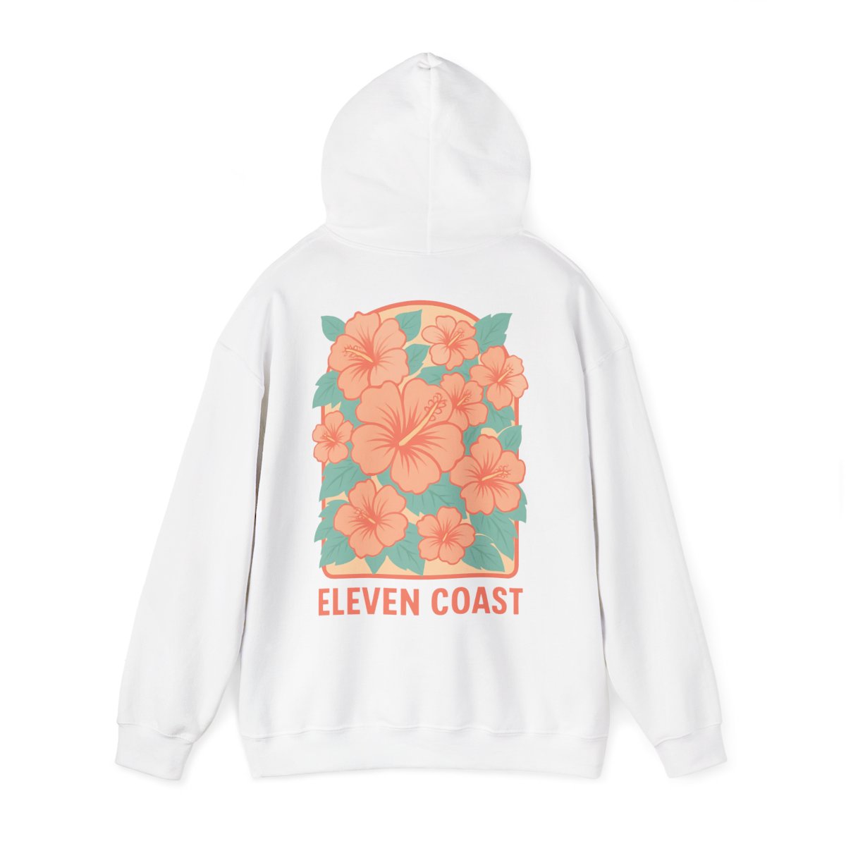 Men's Floral Orange Hoodie Warmth Comfort