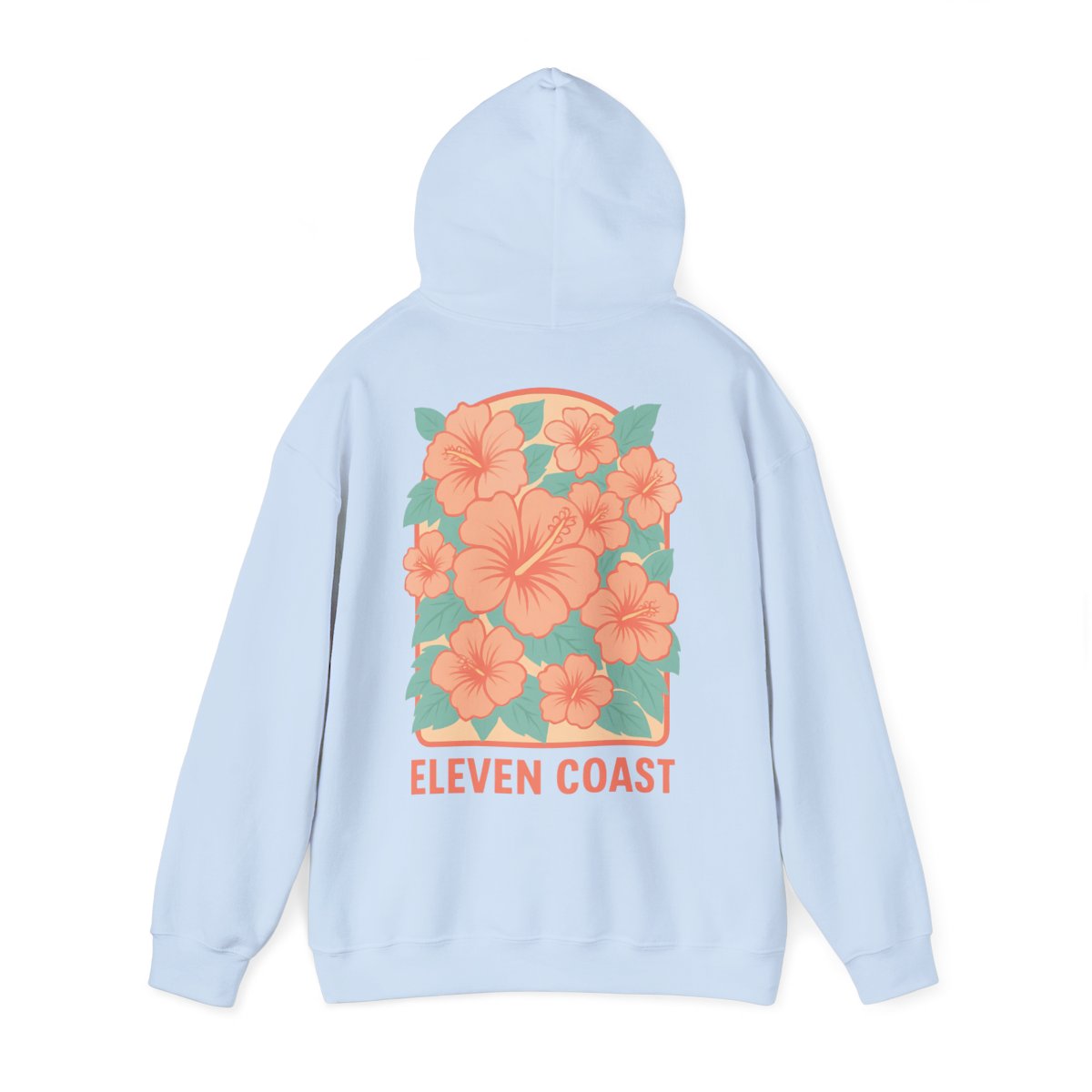 Men's Floral Orange Hoodie Warmth Comfort