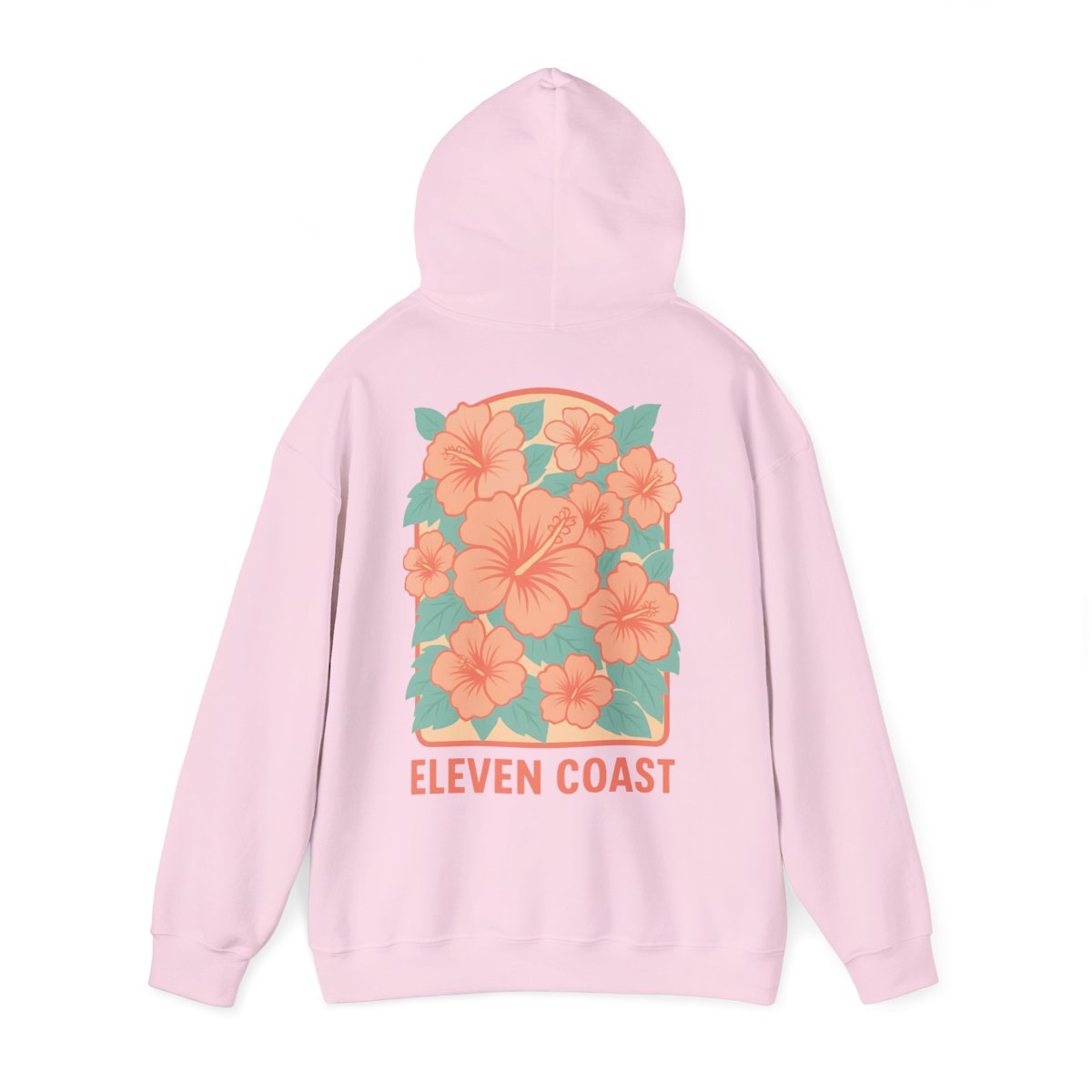 Men's Floral Orange Hoodie Warmth Comfort