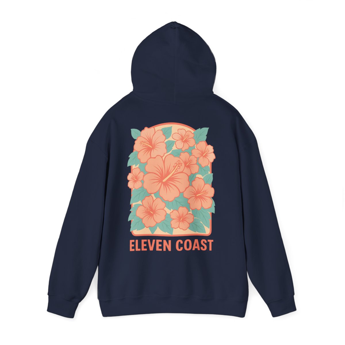 Men's Floral Orange Hoodie Warmth Comfort
