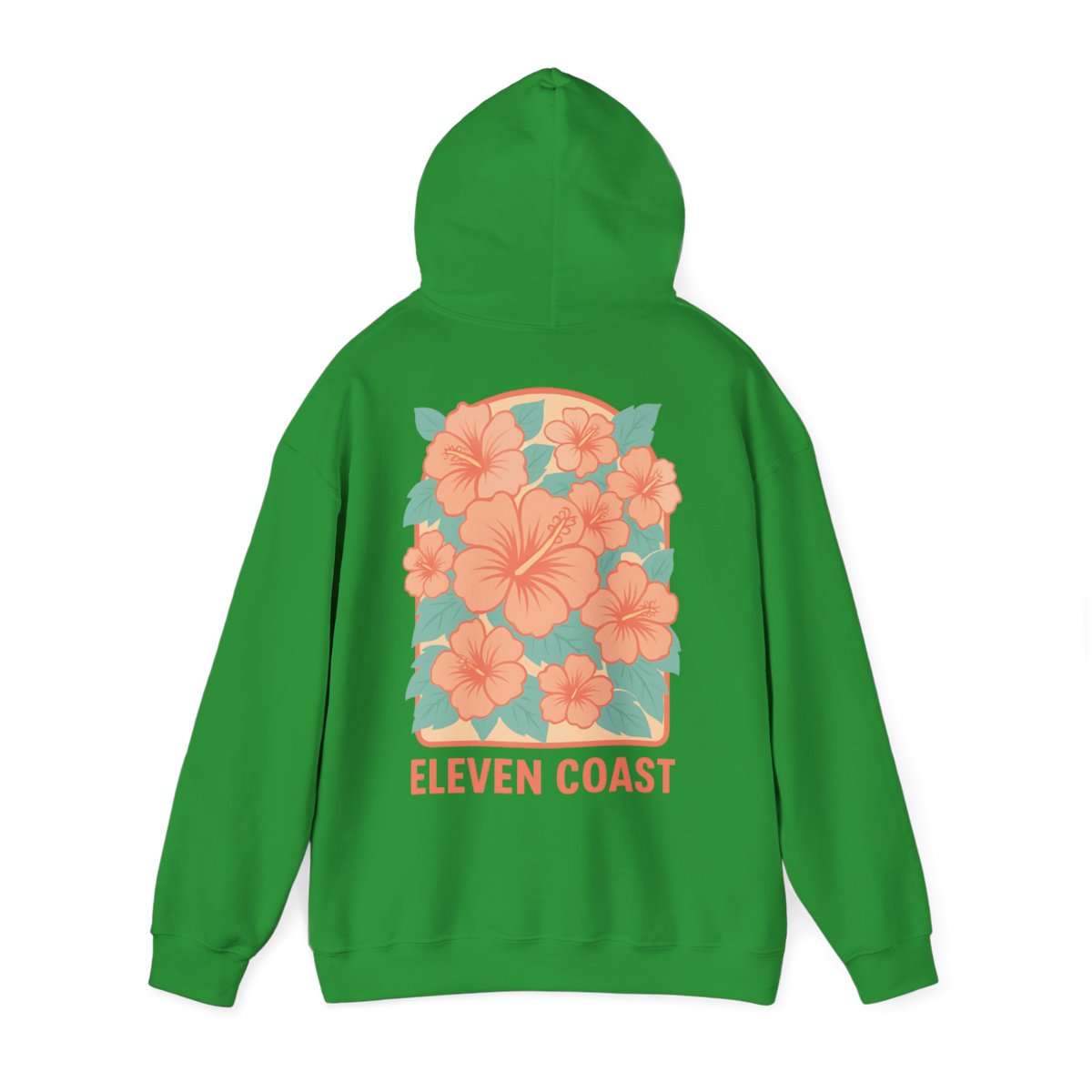 Men's Floral Orange Hoodie Warmth Comfort