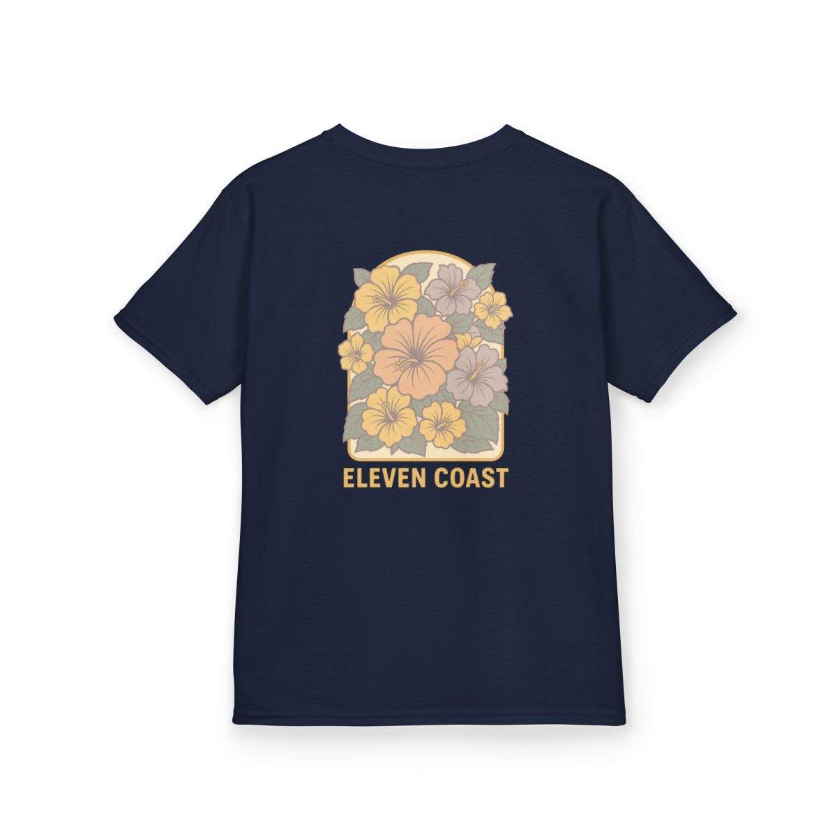 Kids Floral Hibiscus Tee Lemon Zest