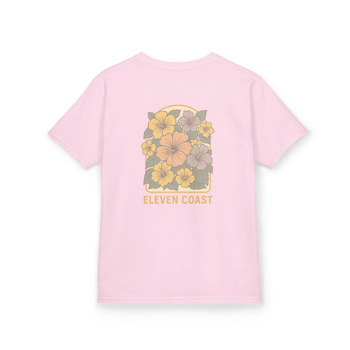 Kids Floral Hibiscus Tee Lemon Zest