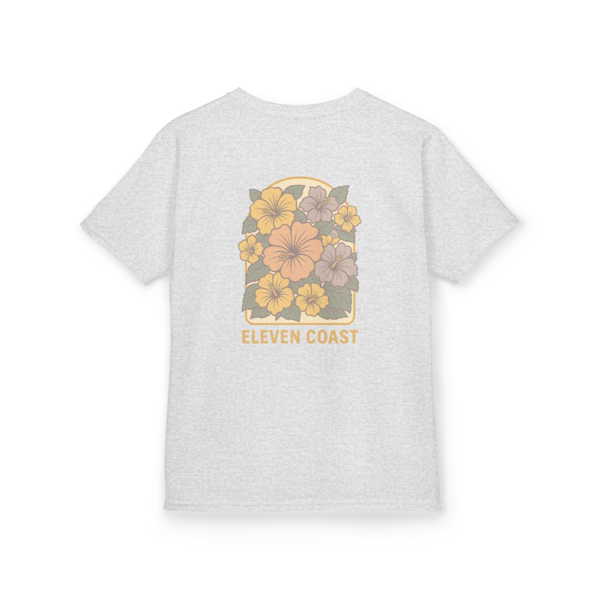 Kids Floral Hibiscus Tee Lemon Zest