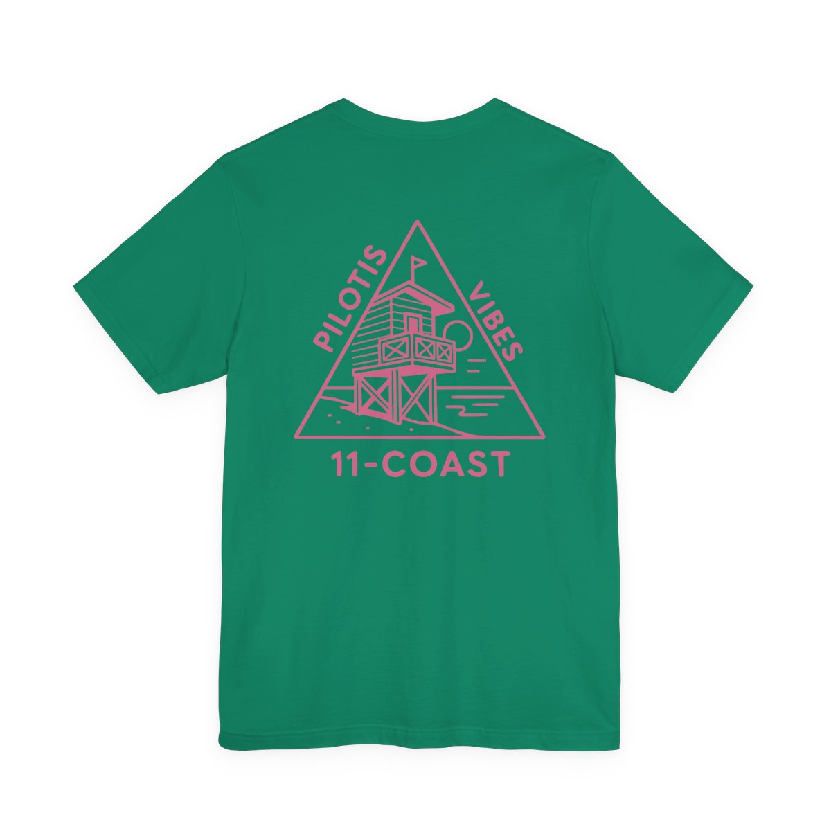 Men's Stilt Hut T-Shirt Pink Badge