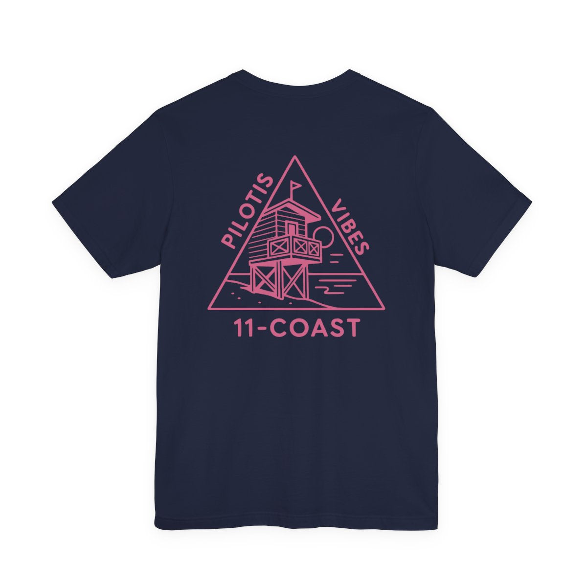 Men's Stilt Hut T-Shirt Pink Badge