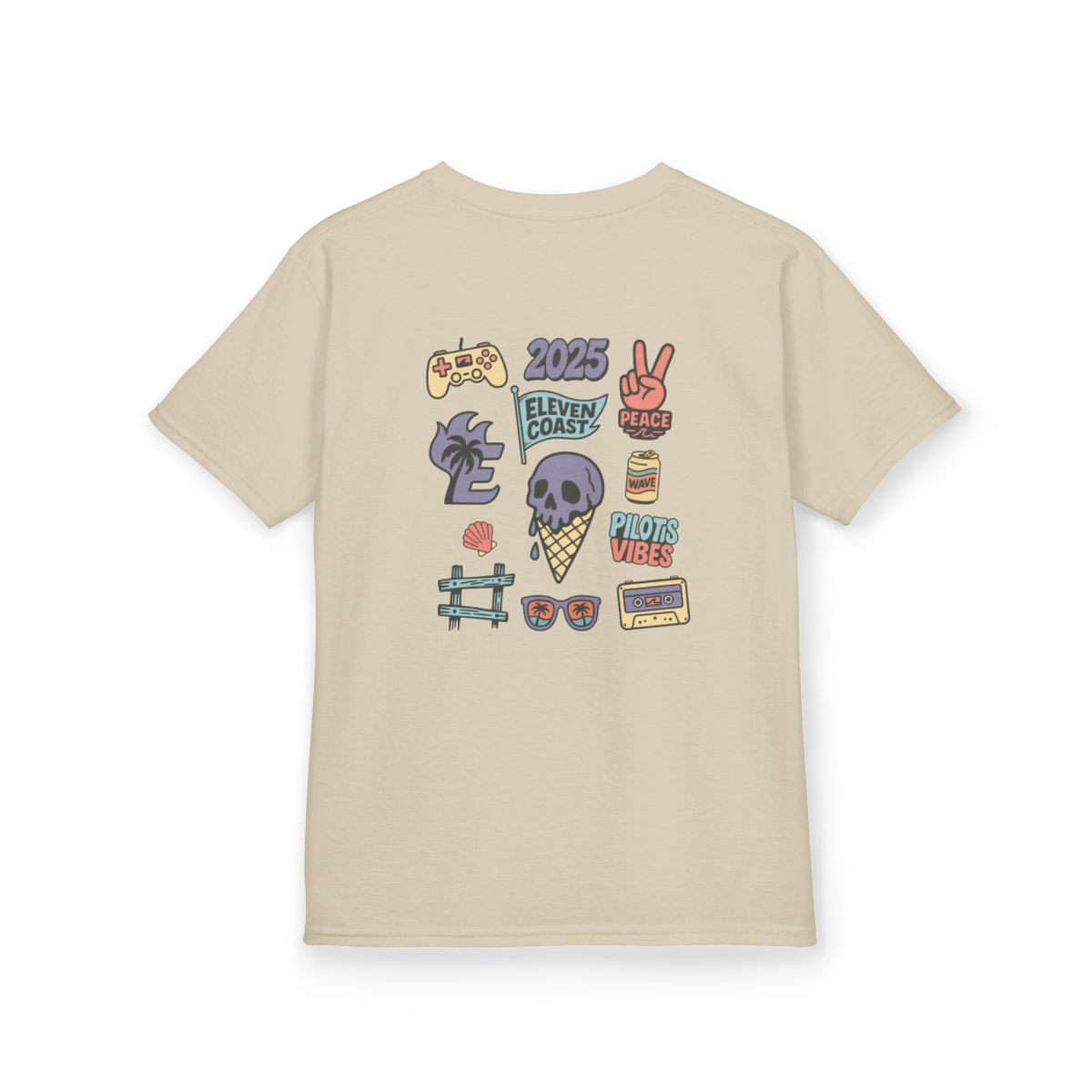 Kids Ice Cream Skull Tee Lavender