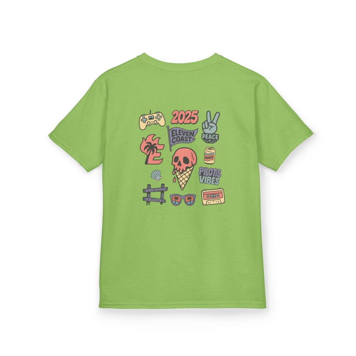 Kids Coral Skull Ice Cream Tee