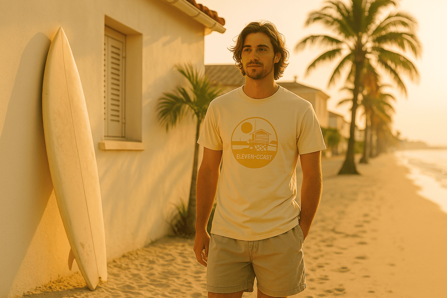 Men’s t-shirts in soft coastal styles designed for comfort and casual beach living