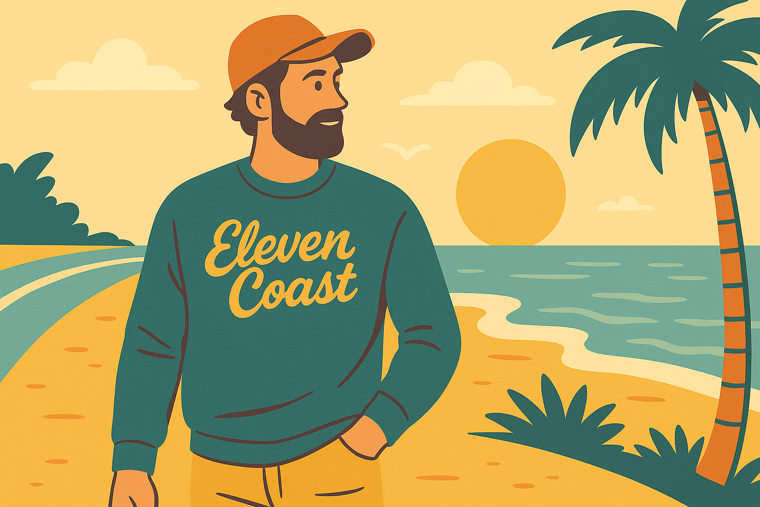 Men’s sweatshirt collection inspired by seaside comfort and relaxed styles