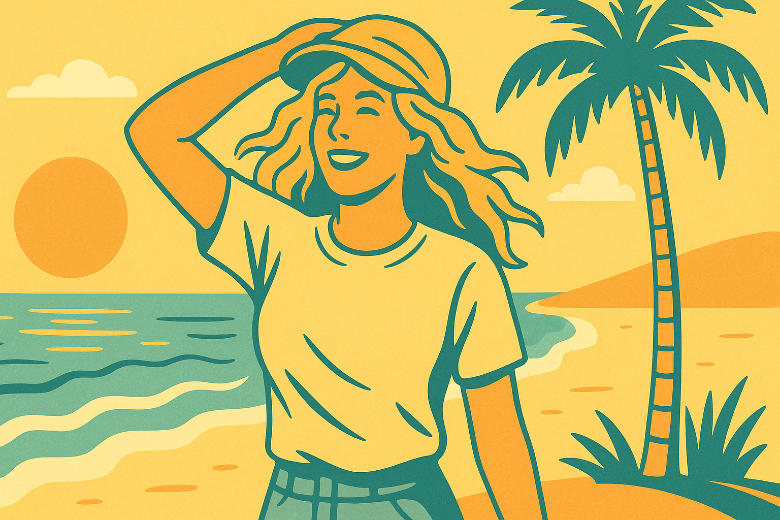 Women’s t-shirts designed for relaxed coastal living in soft, breathable styles