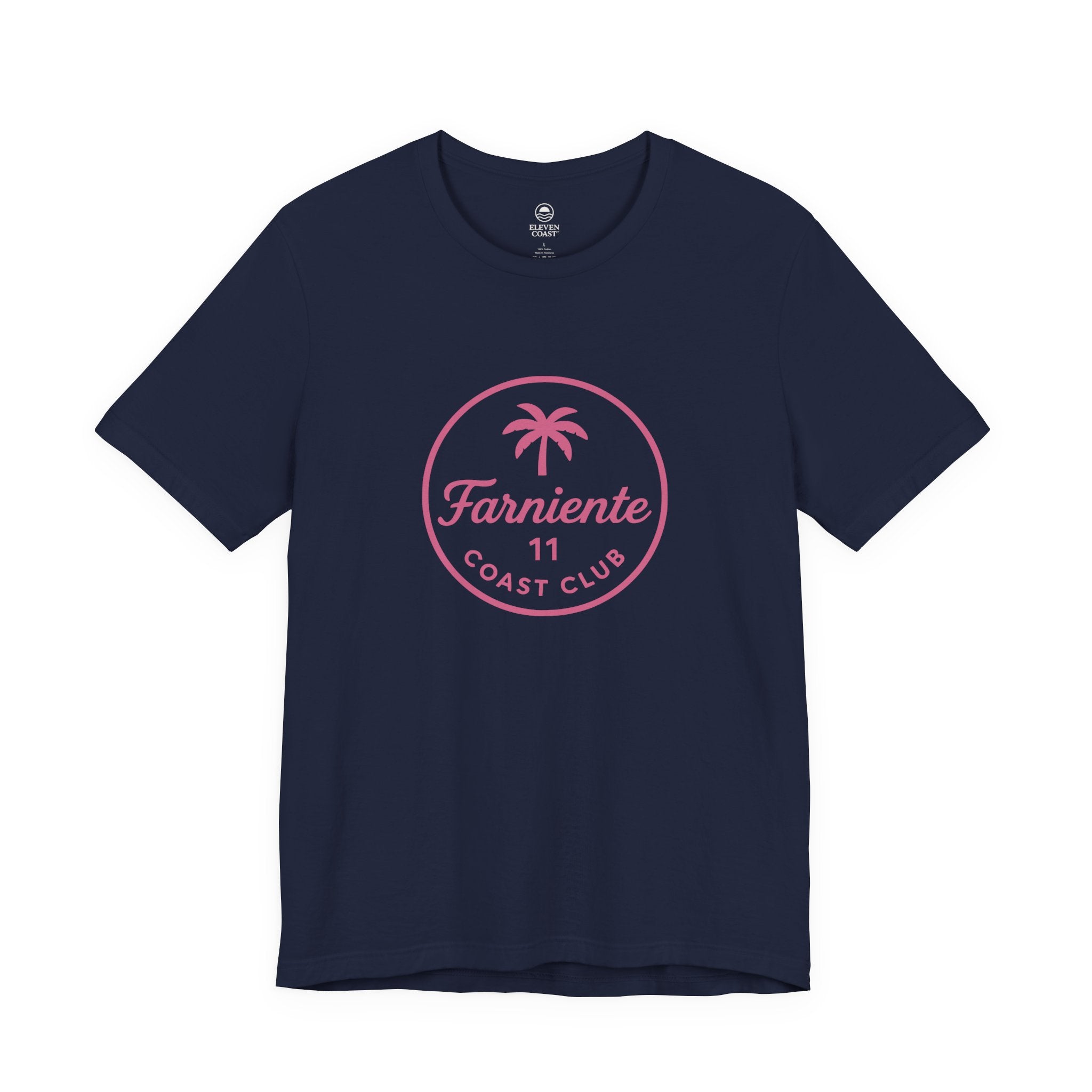 Men’s Palm Tree Badge T-Shirt Pink #en:color_navy,fr:couleur_bleu-marine