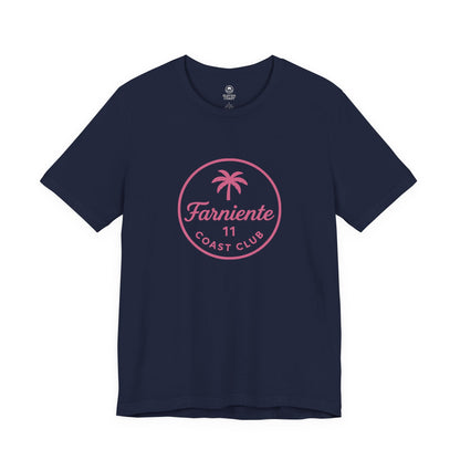 Men’s Palm Tree Badge T-Shirt Pink #en:color_navy,fr:couleur_bleu-marine