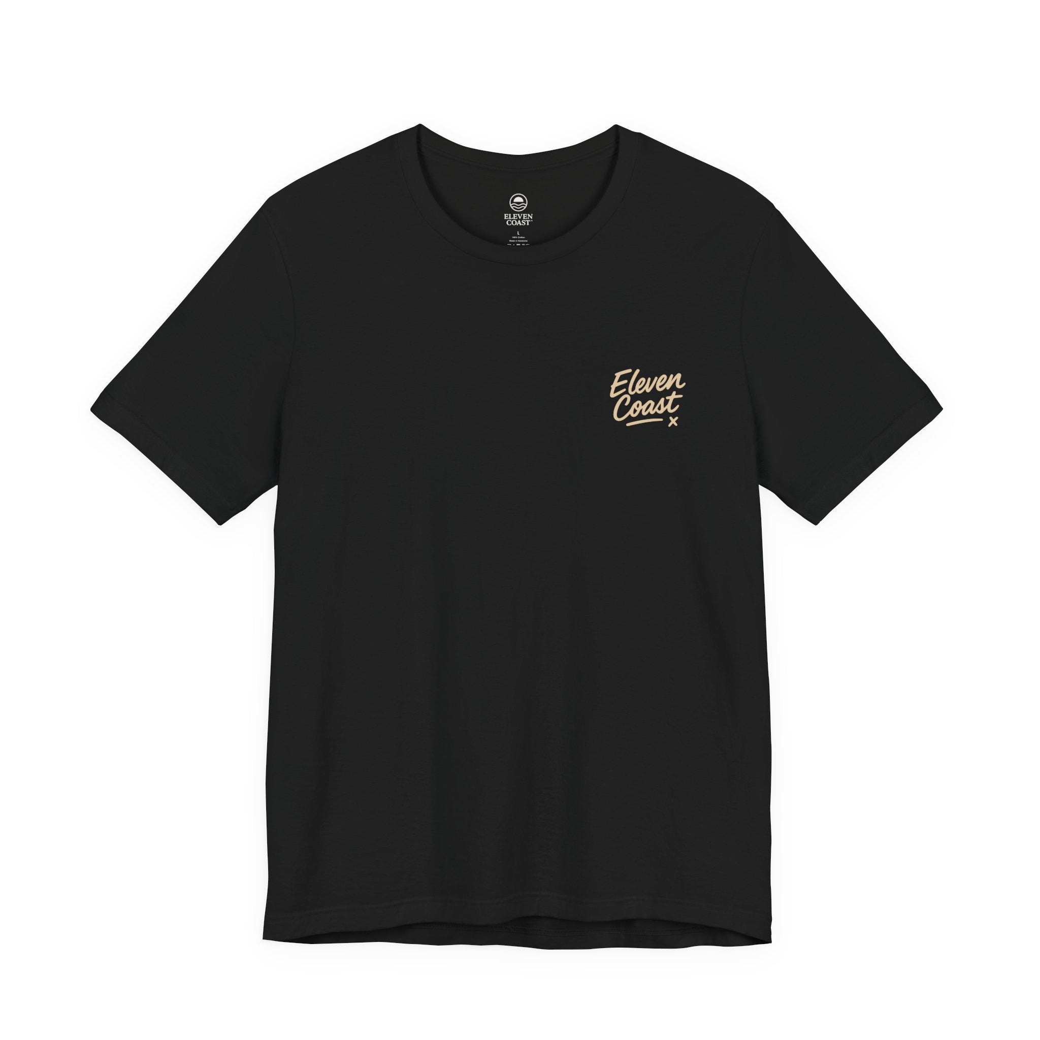 Sand Beige Logo T-Shirt For Men #en:color_black,fr:couleur_noir