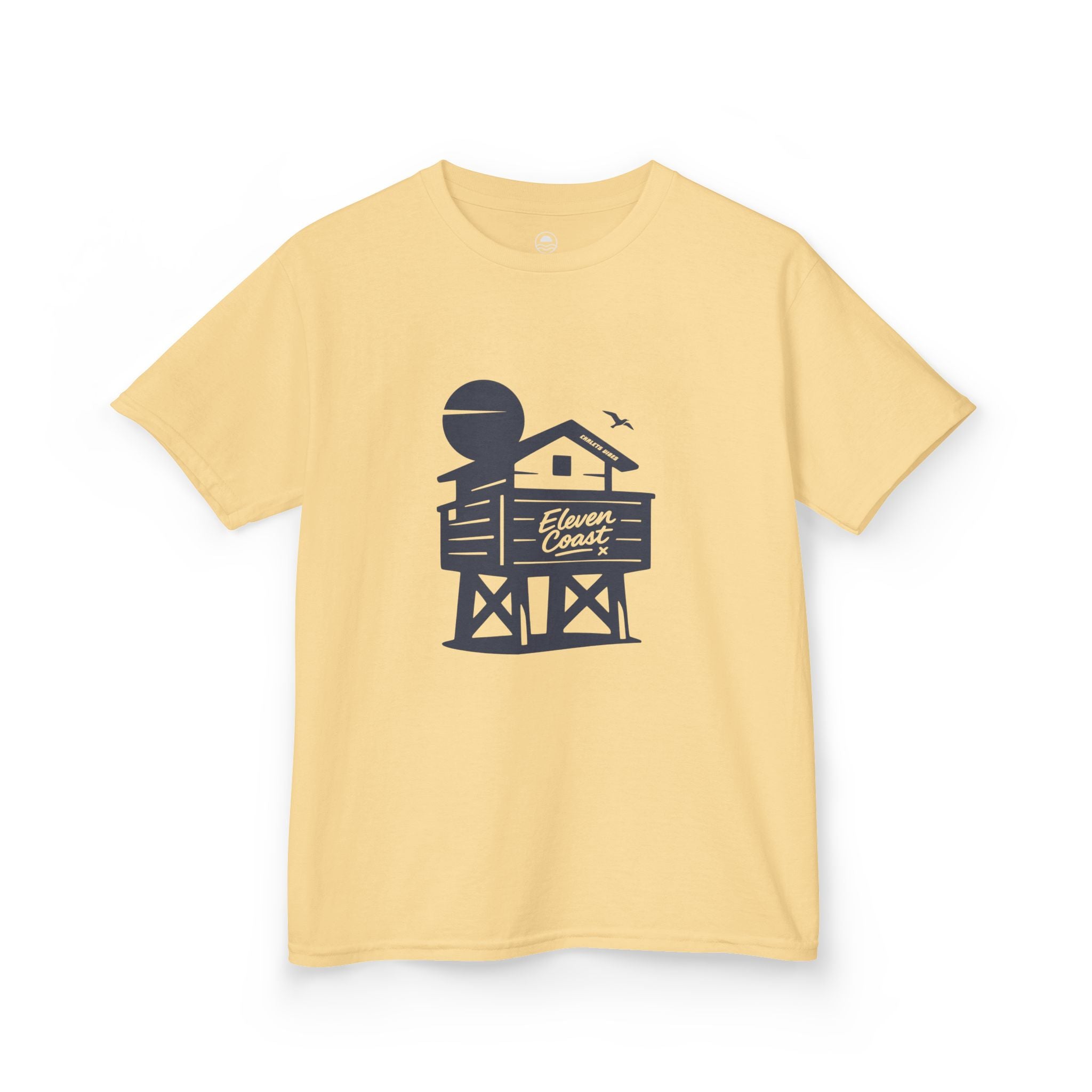 Kids Beach Chalet Tee Navy Kids #en:color_yellow-haze,fr:couleur_brume-jaune