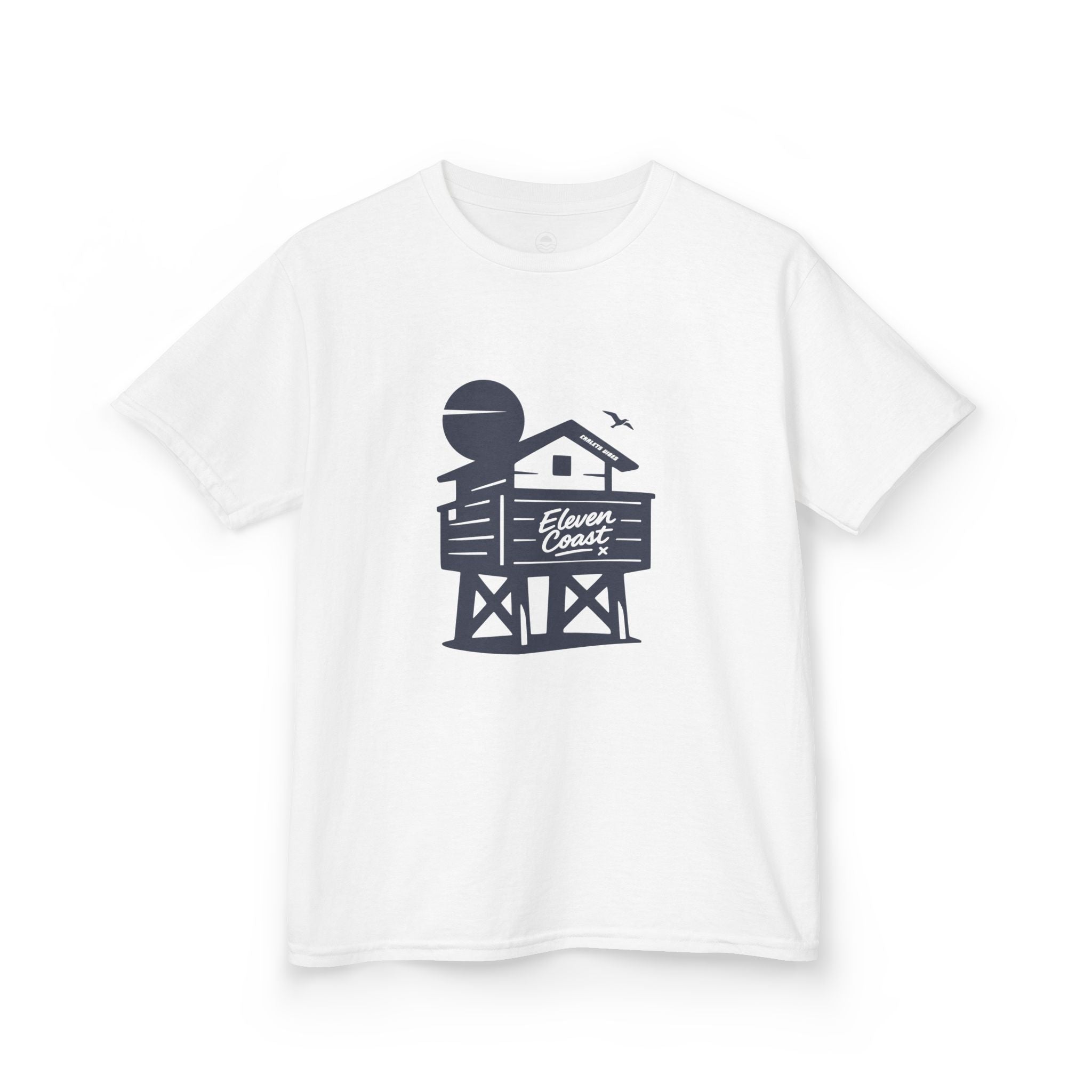 Kids Beach Chalet Tee Navy Kids #en:color_white,fr:couleur_blanc