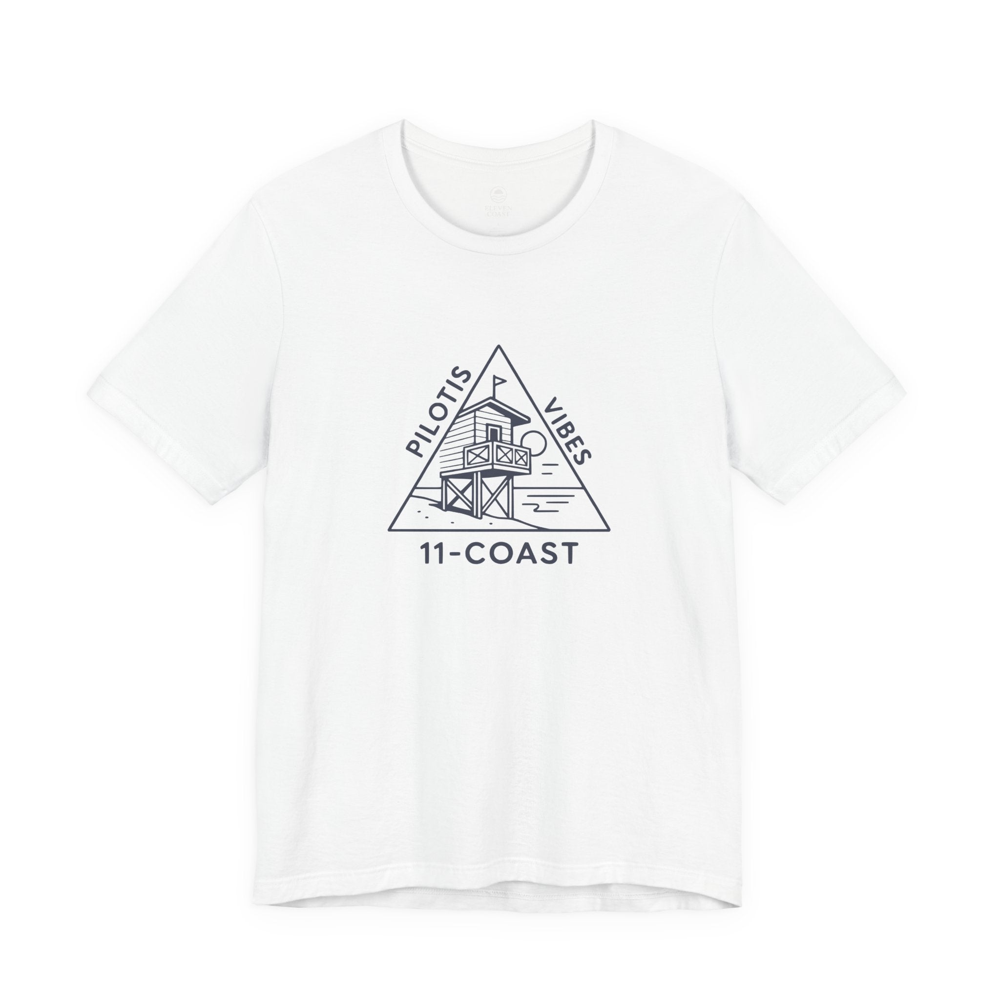 Pilotis Vibes Women Navy T-Shirt Badge #en:color_white,fr:couleur_blanc