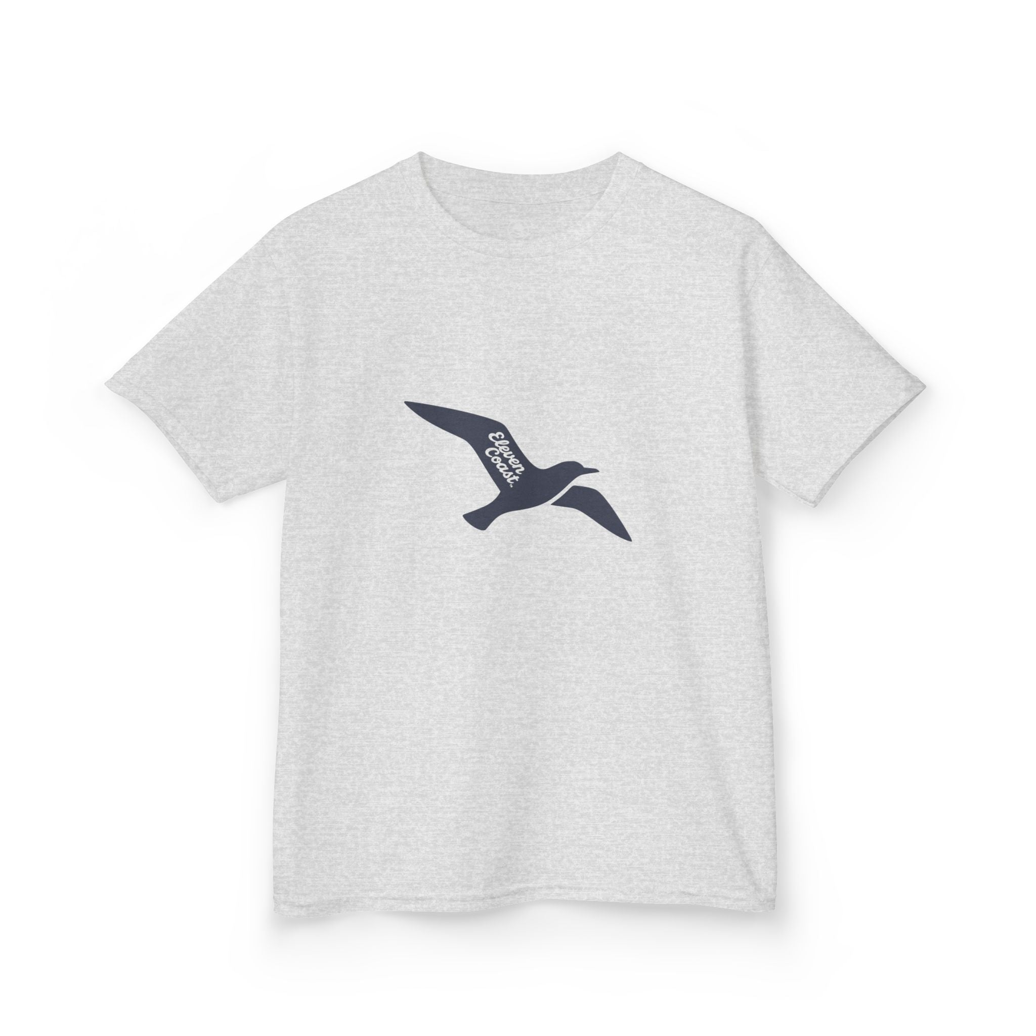 Kids Navy Seagull Tee Shirt #en:color_ash,fr:couleur_cendre