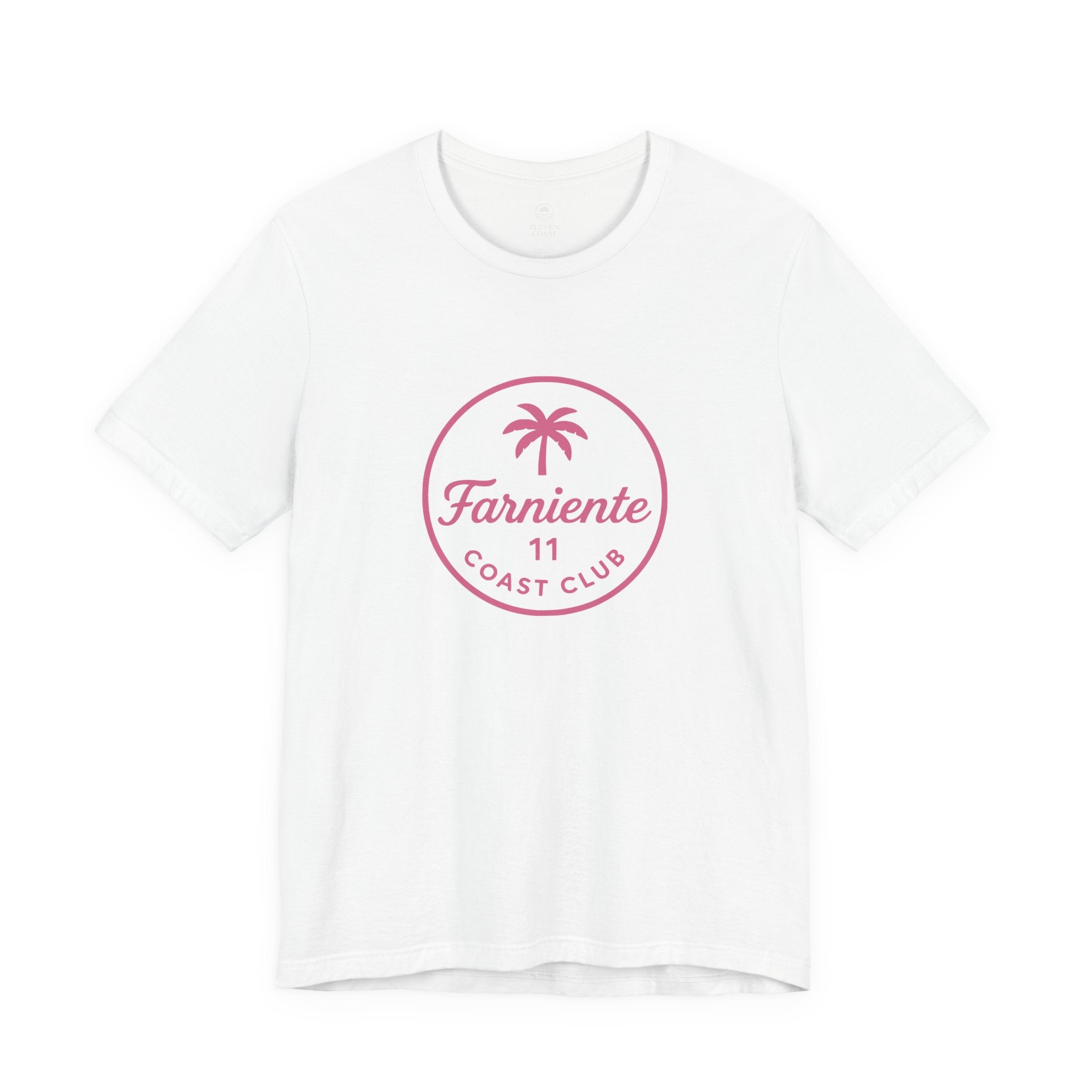 Men’s Palm Tree Badge T-Shirt Pink #en:color_white,fr:couleur_blanc