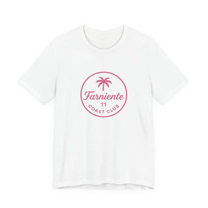 Men’s Palm Tree Badge T-Shirt Pink #en:color_white,fr:couleur_blanc
