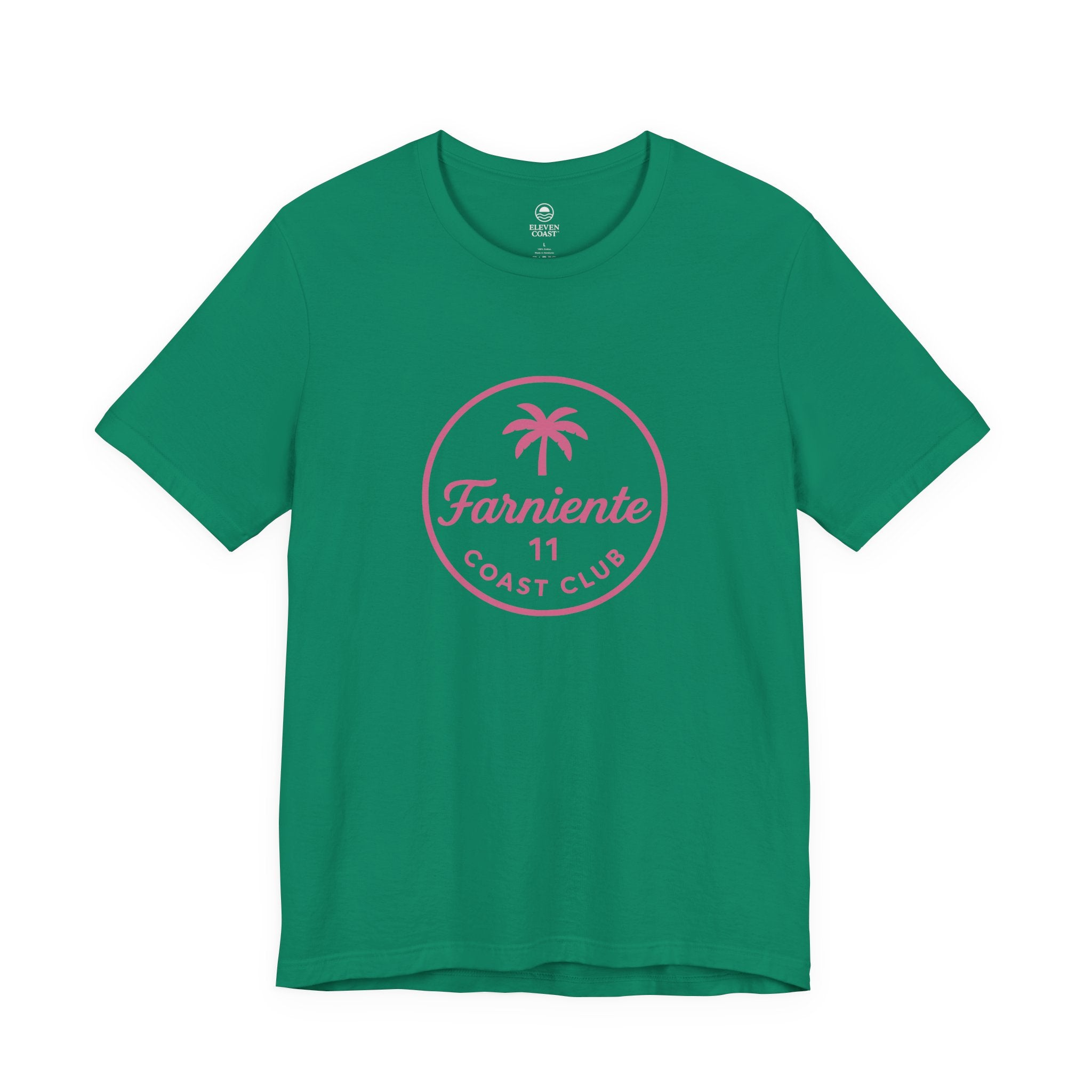 Men’s Palm Tree Badge T-Shirt Pink #en:color_kelly,fr:couleur_vert-kelly