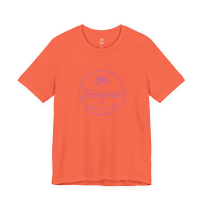 Men’s Palm Tree Badge T-Shirt Pink #en:color_coral,fr:couleur_corail