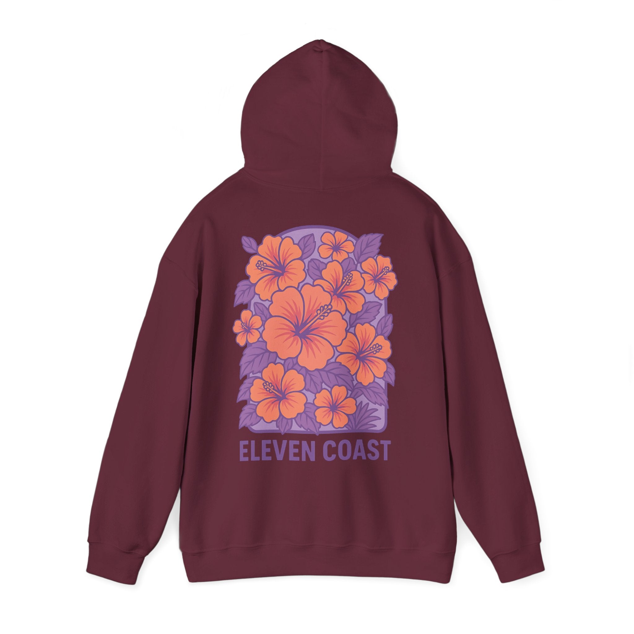 Floral Hibiscus Hoodie For Women Lavender