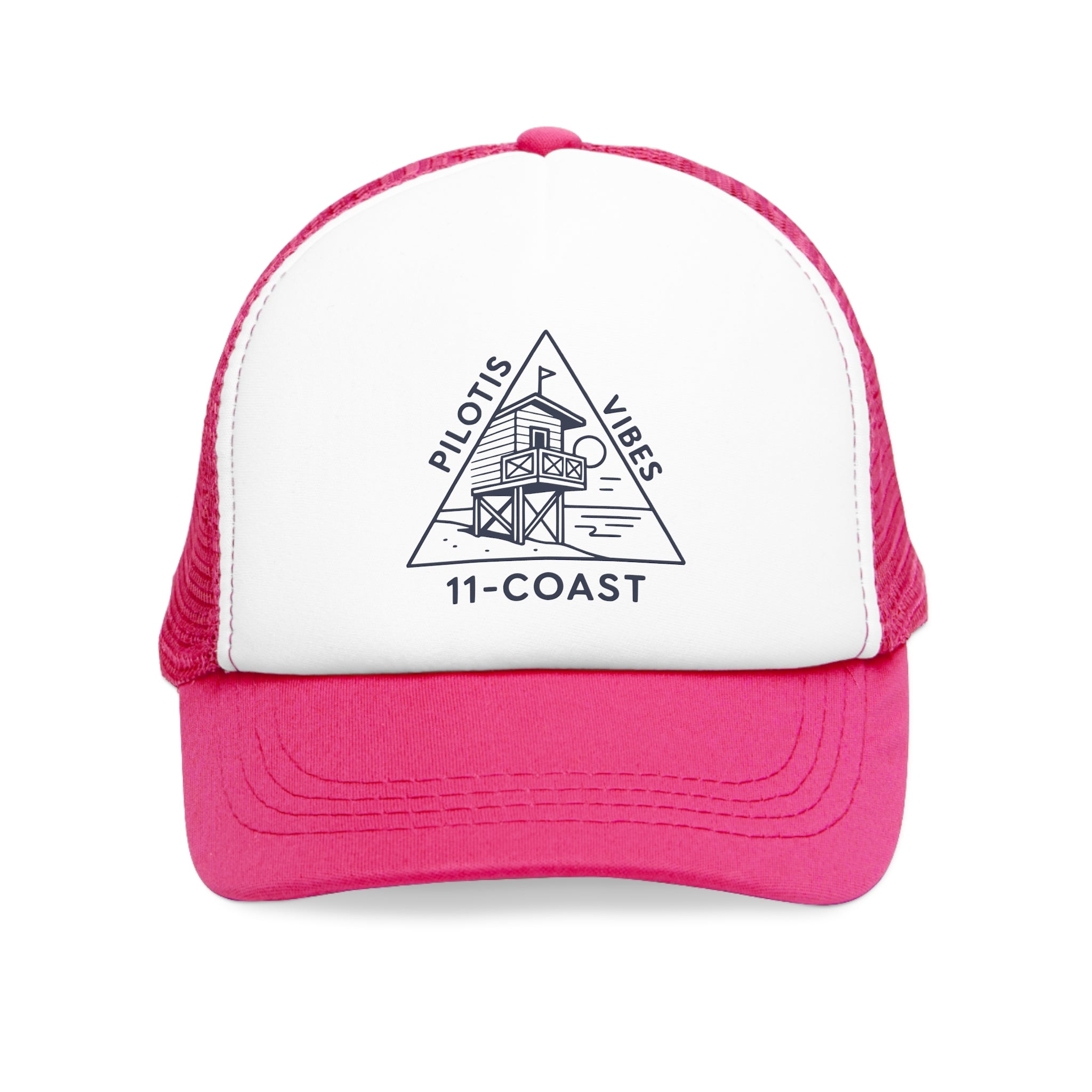 Men’s Navy Badge Cap Pilotis Vibes #en:color_pink,fr:couleur_rose