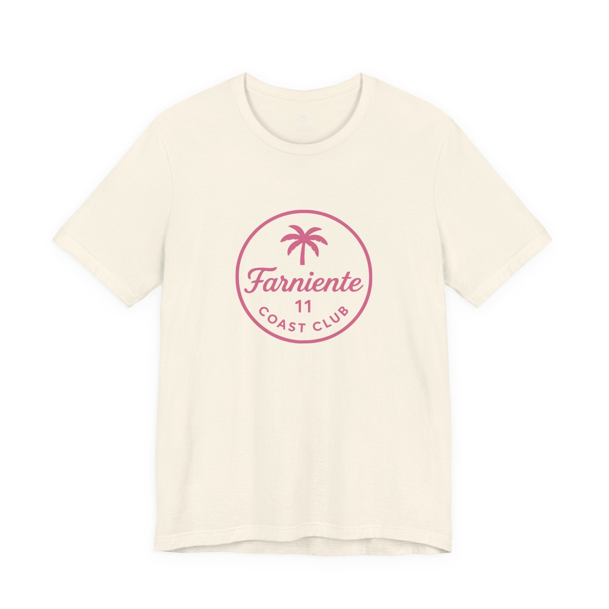 Men’s Palm Tree Badge T-Shirt Pink #en:color_natural,fr:couleur_naturel