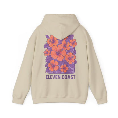Floral Hibiscus Hoodie For Women Lavender