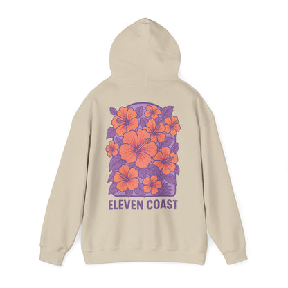 Floral Hibiscus Hoodie For Women Lavender
