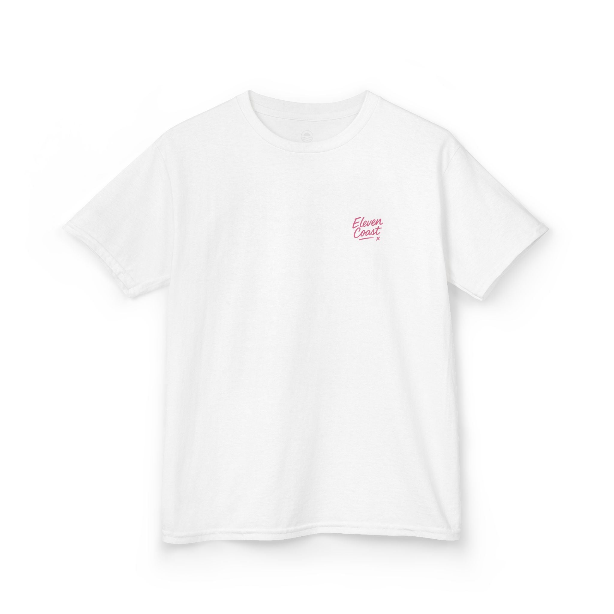 Kids Palm Badge Tee Pop Pink #en:color_white,fr:couleur_blanc