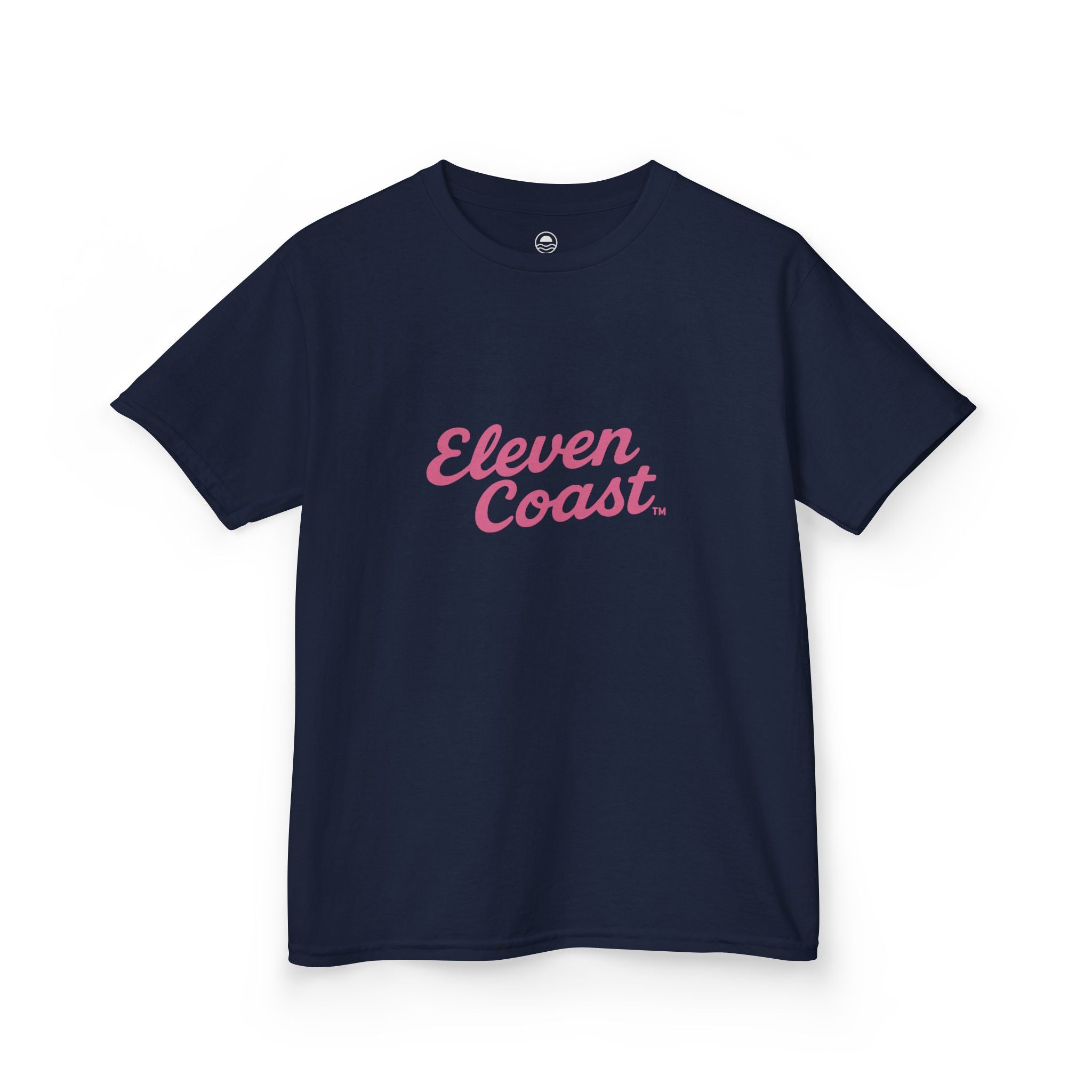 Kids Pink Script Shirt Signature Tee #en:color_navy,fr:couleur_bleu-marine