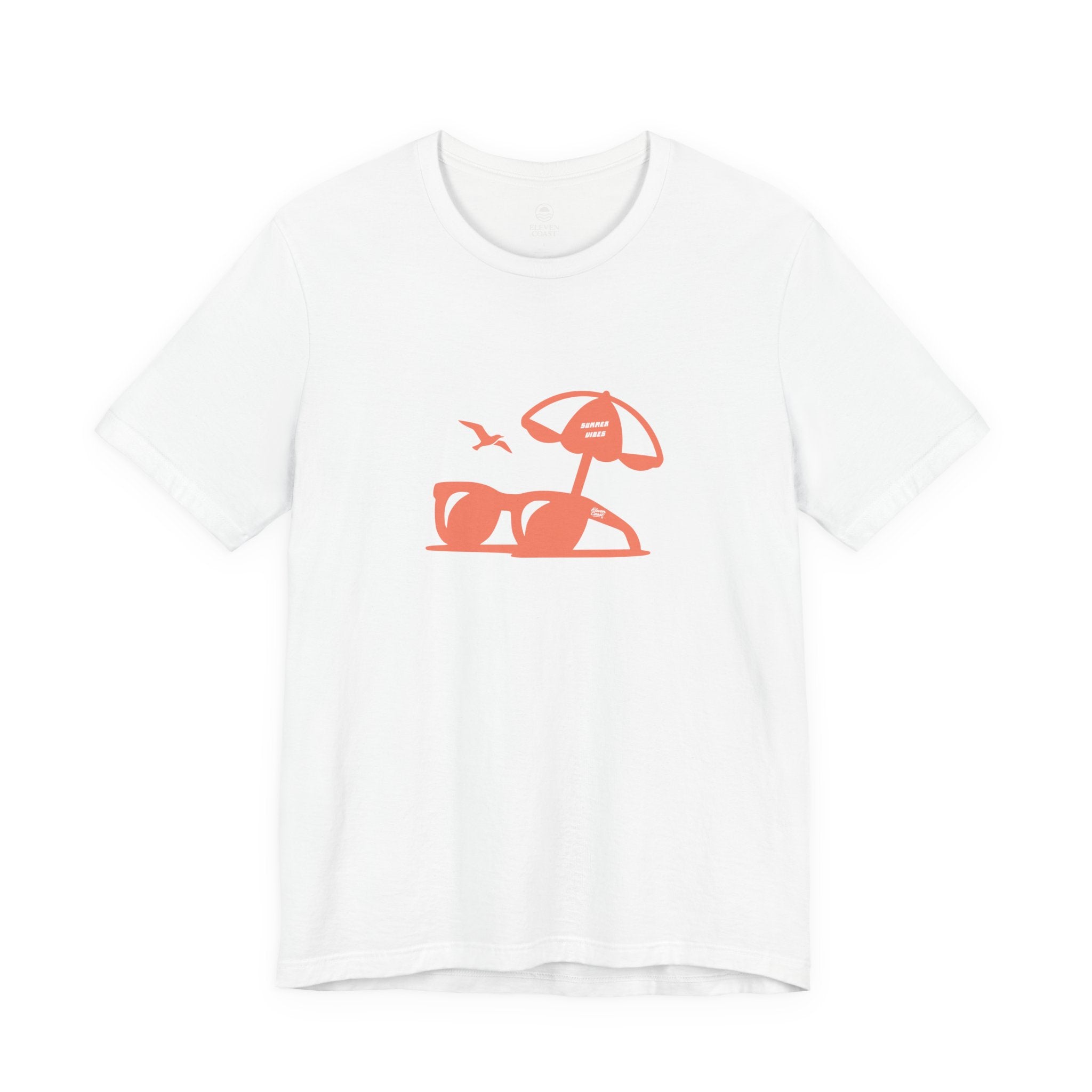 Summer Vibes T-Shirt For Women Orange #en:color_white,fr:couleur_blanc