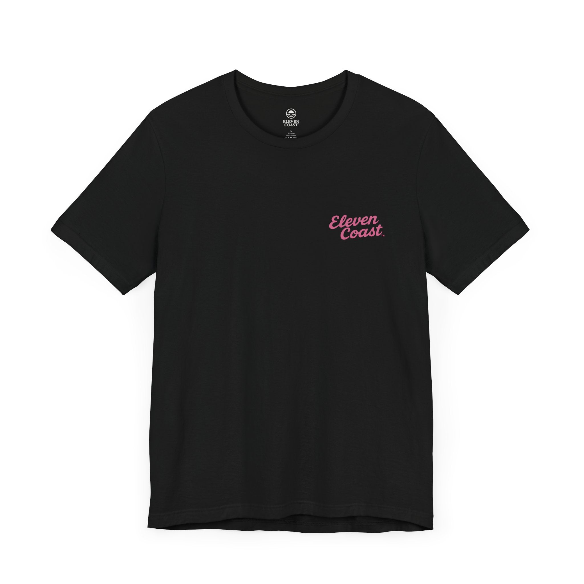 Beach Chalet Vibes Pink T-Shirt Women #en:color_black,fr:couleur_noir