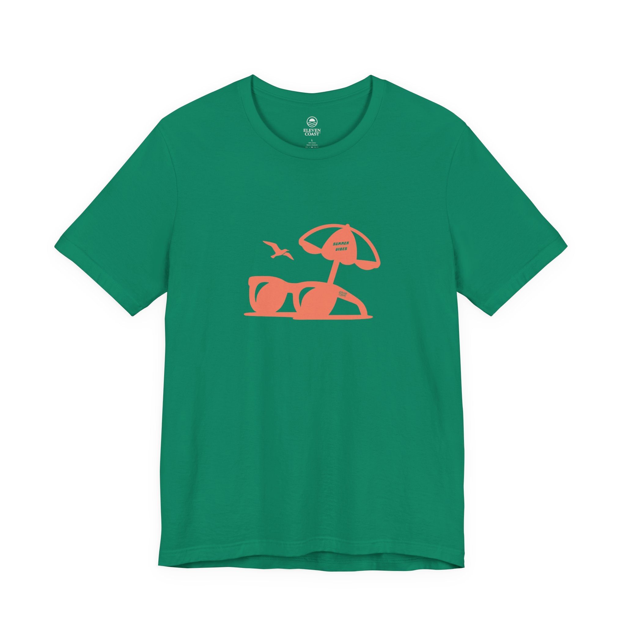 Summer Vibes T-Shirt For Women Orange #en:color_kelly,fr:couleur_vert-kelly